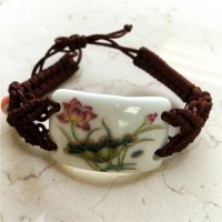 复古手工编织陶瓷手链
