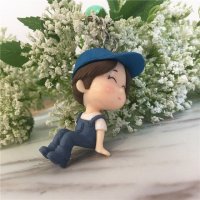 时尚创意可爱卡通立体造型情侣钥匙扣小挂件钥匙圈