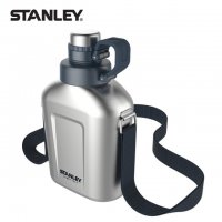 Stanley 探险系列不锈钢军用水壶 1升- 不锈钢色