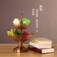 深珠点双层果盘C006