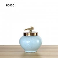 蓝荷花陶瓷小B002C