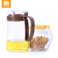 商务馈赠厨房用品两件套定制款 厂家直销圆形底调味罐油壶 玻璃