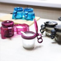 厨房用品连体带盖玻璃调料盒 盐味精罐调味盒调味罐两件礼品套装