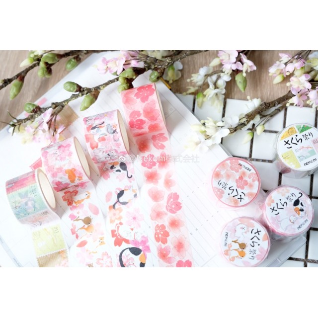 Nekoni樱花日本手帐和纸胶带…4