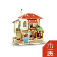 若态木质 世界风情系列-土耳其别墅 立体拼图玩具 生日创意礼物