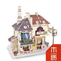 3D木质 世界风情系列-英国红茶馆 立体拼图玩具 生日创意礼物