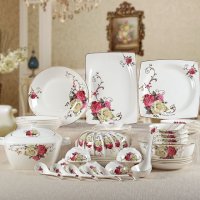 如花美眷 60头套装骨质瓷 餐具