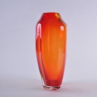 时尚半红半茶色欧式现代田园玻璃花瓶家居装饰品花器客厅茶几摆件G11-DFA01