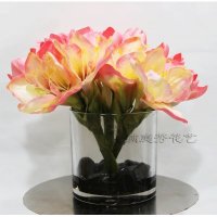 现代红色君子兰成品花艺仿真花仿真植物家居装饰MTF-BL14031