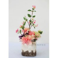 中式大丽花成品花艺仿真绢花仿真植物家居装饰MTF-TC140807