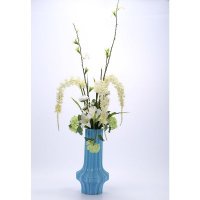 家居室内仿真花艺装饰摆放 绿色雪球 梨花枝 白色小翠菊 狐狸尾MTF-TC14035
