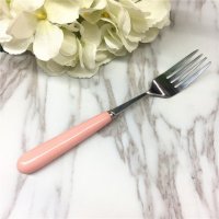 陶瓷柄不锈钢餐具叉子单支