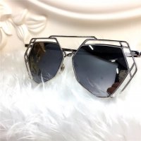 男女士太阳镜个性镜框 潮人多色大框镜时尚太阳眼镜装饰镜	银色	不锈钢