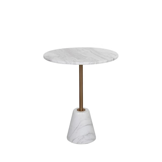 LY-7007B 白色  ，50cmX60cm，大理石+铁艺， 个性家居别墅店面橱窗现代轻奢桌子