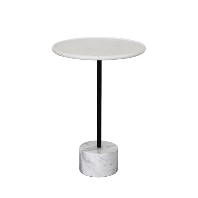 LY-7005A 白色 ，40cmX55cm，大理石+铁艺，个性家居别墅店面橱窗现代轻奢桌子