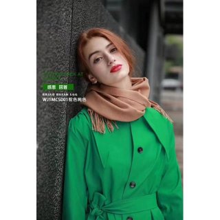 Bravo UGG 优质美利奴澳洲羊毛围巾WJ11MCS001驼色纯色