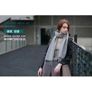 Bravo ugg 优质美利奴澳洲羊毛围巾WJ1MC003 灰色