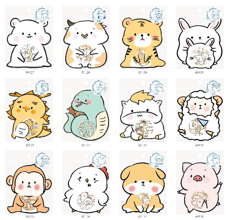 NEKONI Original Design Chinese Zodiac stickers