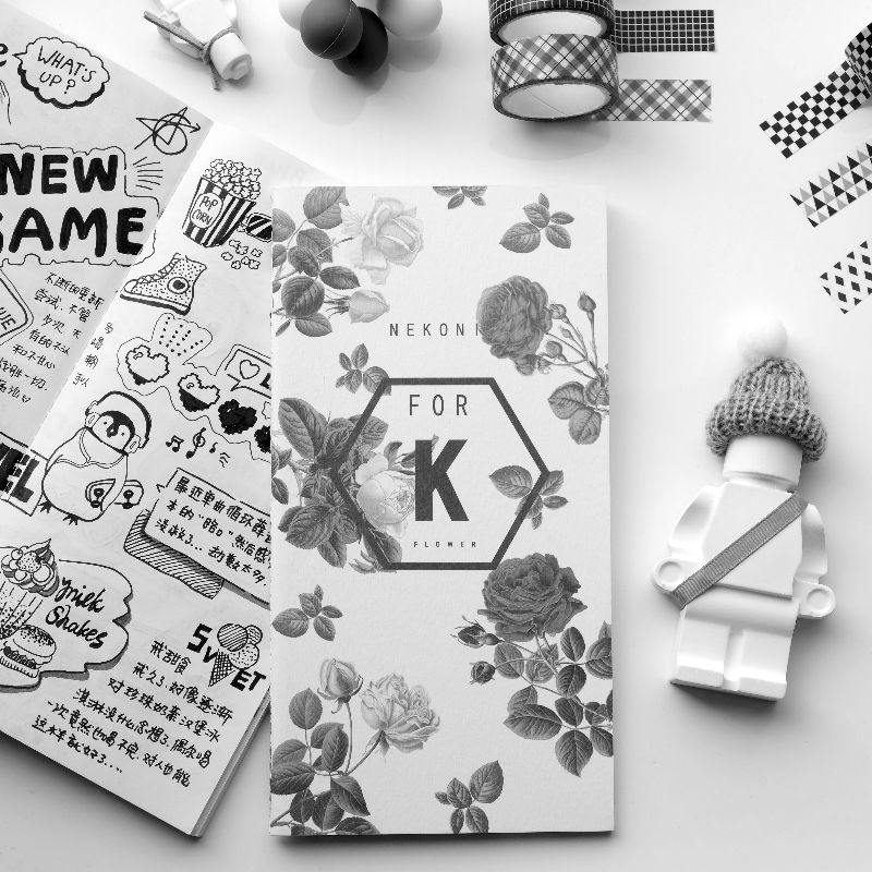 NEKONI Original Design the Black&White notebook