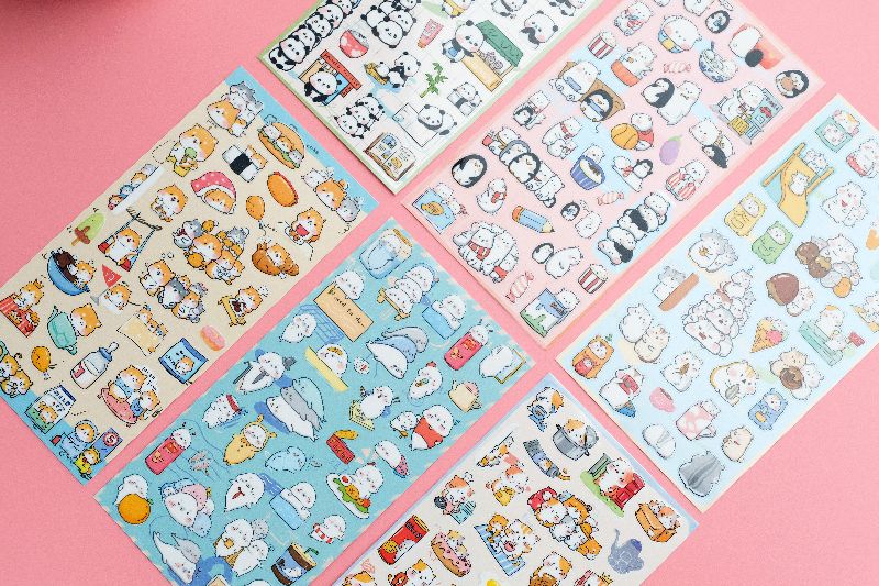 NEKONI Designed animals Itinerary planner stickers