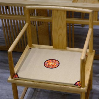 棉麻布民族风绣花座椅垫