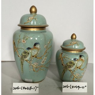 中式艺术陶瓷罐二件套SRJ83
