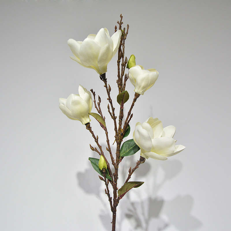 单支仿真大玉兰 插花客厅餐桌假花整体花艺摆设家居装饰品摆件