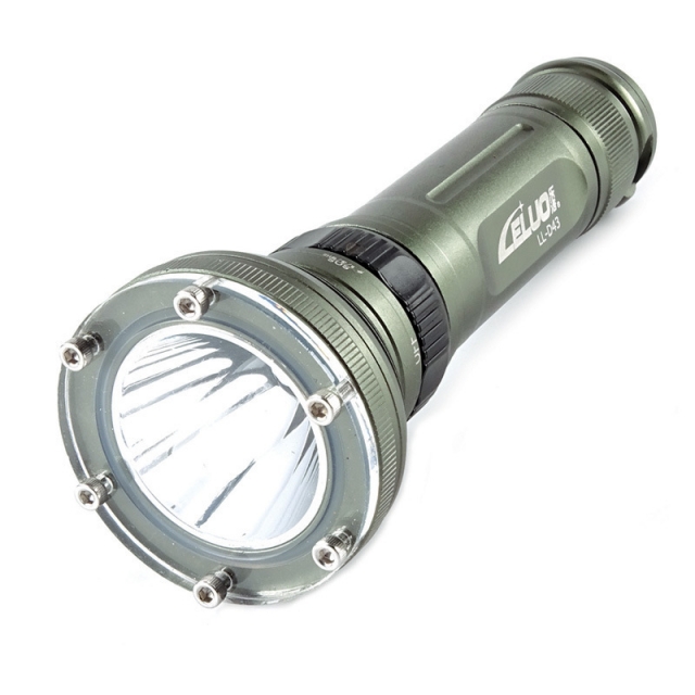 LELUO乐洛专业强光潜水手电筒潜100米家用户外照明电筒补光灯