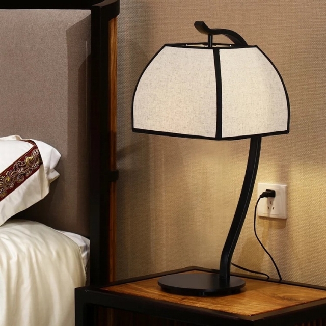 新中式灯笼风格灯具设计师样板房客厅卧室创意学习工作台灯