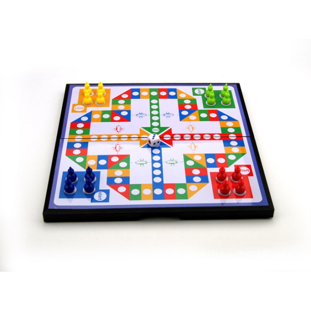 奇积奇棋乐大盒磁性飞行棋QJ707折叠磁性飞机棋 成人儿童益智