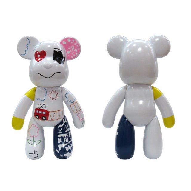 POPOBE正版暴力熊 20寸熊 T7 DIY订做 摆件 手绘 Q版 装饰 潮牌