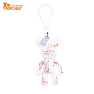 POPOBE正版暴力熊 3寸钥匙扣 伦敦 PVC 挂饰 旅游纪念 挂扣 装饰
