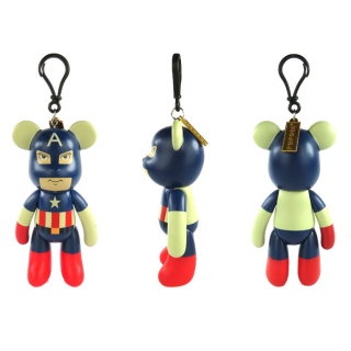 POPOBE正版暴力熊5寸钥匙扣 U11 支架公仔 抓机娃娃 挂件卡通小熊