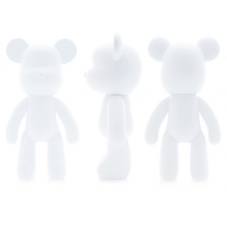 POPOBE正版暴力熊 15寸熊仔 全白 创意 Q版 装饰 摆件 支架 潮牌