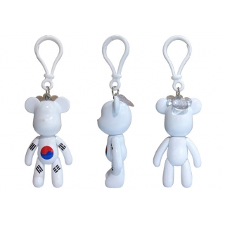 POPOBE正版暴力熊 3寸钥匙扣 韩旗 PVC 卡通 创意 Q版 挂饰 动漫