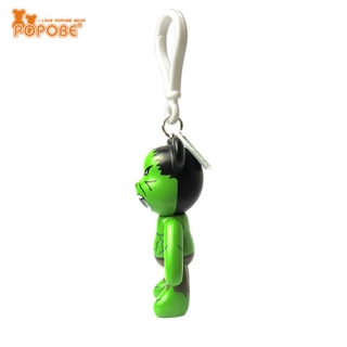 POPOBE正版暴力熊 3寸钥匙扣 绿巨人 PVC卡通 创意 Q版 挂饰 动漫