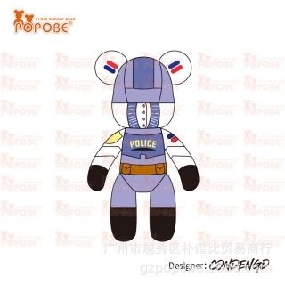 POPOBE正版暴力熊 3寸钥匙扣 未来警察 设计师作品诚邀联名合作
