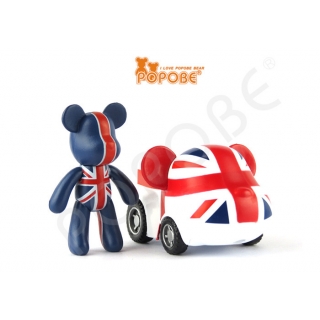 POPOBE正版暴力熊 2寸车盒 英旗 卡通 Q版 摆件 动漫 抓抓机 装饰