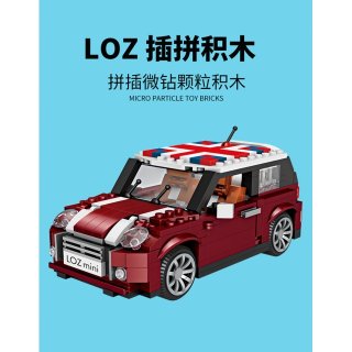 loz小颗粒积木 mini拼装拼插益智玩具汽车模型警车