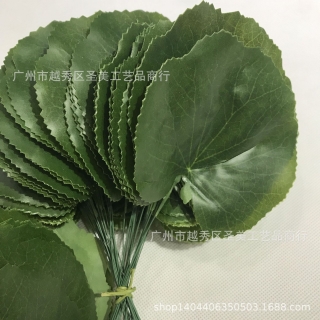 仿真小莲叶50支/束 插花小盆景配材观音莲叶仿真植物摄影道具花材