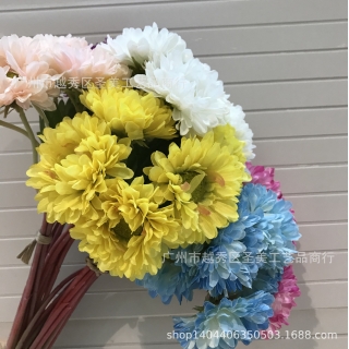 广州仿真花厂家批发出口 单支把束非洲菊花头饰胸花仿真花