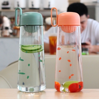 【厂家直销】水杯女韩版创意便携塑料杯 夏天学生泡茶水杯带茶隔