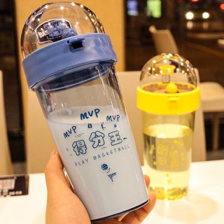 趣味投篮水杯简约小清新塑料杯女便携可爱大容量学生创意个性杯子
