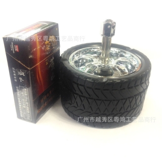 750 汽车轮胎烟灰缸款式按压旋转密封烟灰缸家居摆设烟灰缸