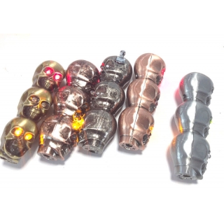 7065 长条骷髅头闪光明火打火机创意鬼头明火打火机