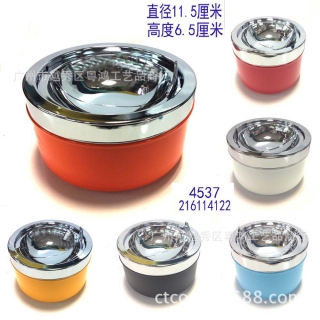 4537 创意家居烟灰缸时尚按压密封金属大烟灰缸
