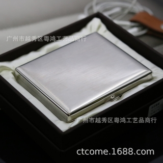 主打款酷宝烟盒 KC1-01厚镍拉丝 20支装产品不锈钢烟盒KUBOY