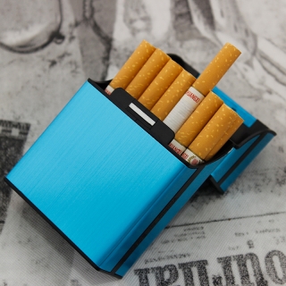 20支装铝合金烟盒 拉丝金属烟盒 个性磁扣烟盒男女士烟盒厂家批发