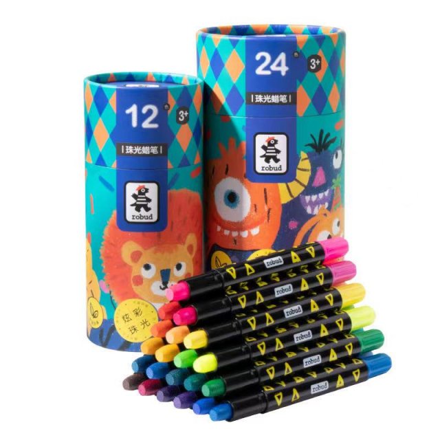 若态12色丝滑蜡笔创意儿童礼物早教画画笔