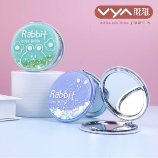 萌兔线趣 水晶浮雕流沙时尚镜